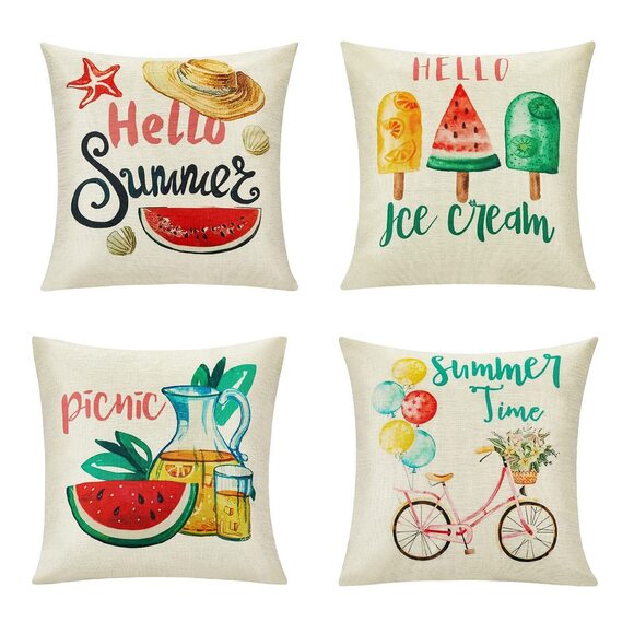 Other - 9717 Summer Pillow Covers 20x20: Decorative Pillow Covers Farmhouse Pillow